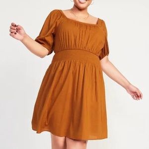 Old Navy Mustard Babydoll Dress